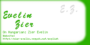 evelin zier business card